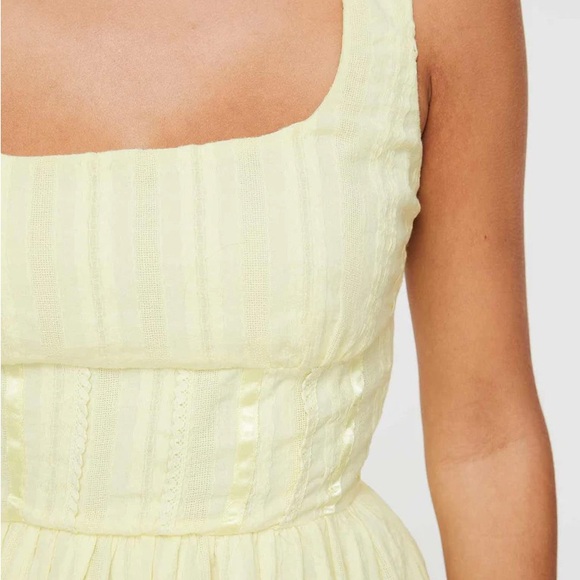 NWOT Princess Polly Lorinda Mini Dress Yellow - US 8 / Yellow - Picture 3 of 4
